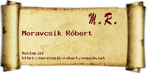 Moravcsik Róbert névjegykártya